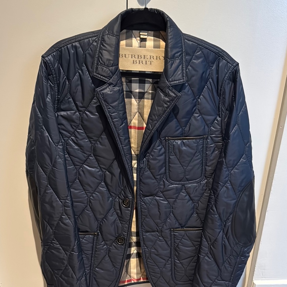 Burberry Blue Lightweight Quilted Jacket